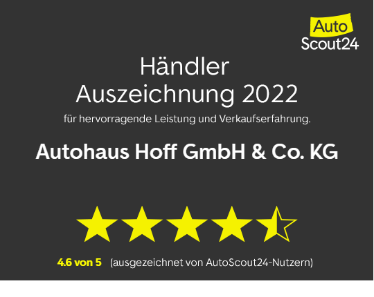 Autohaus Hoff AutoScout24 Auszeichnung 2022